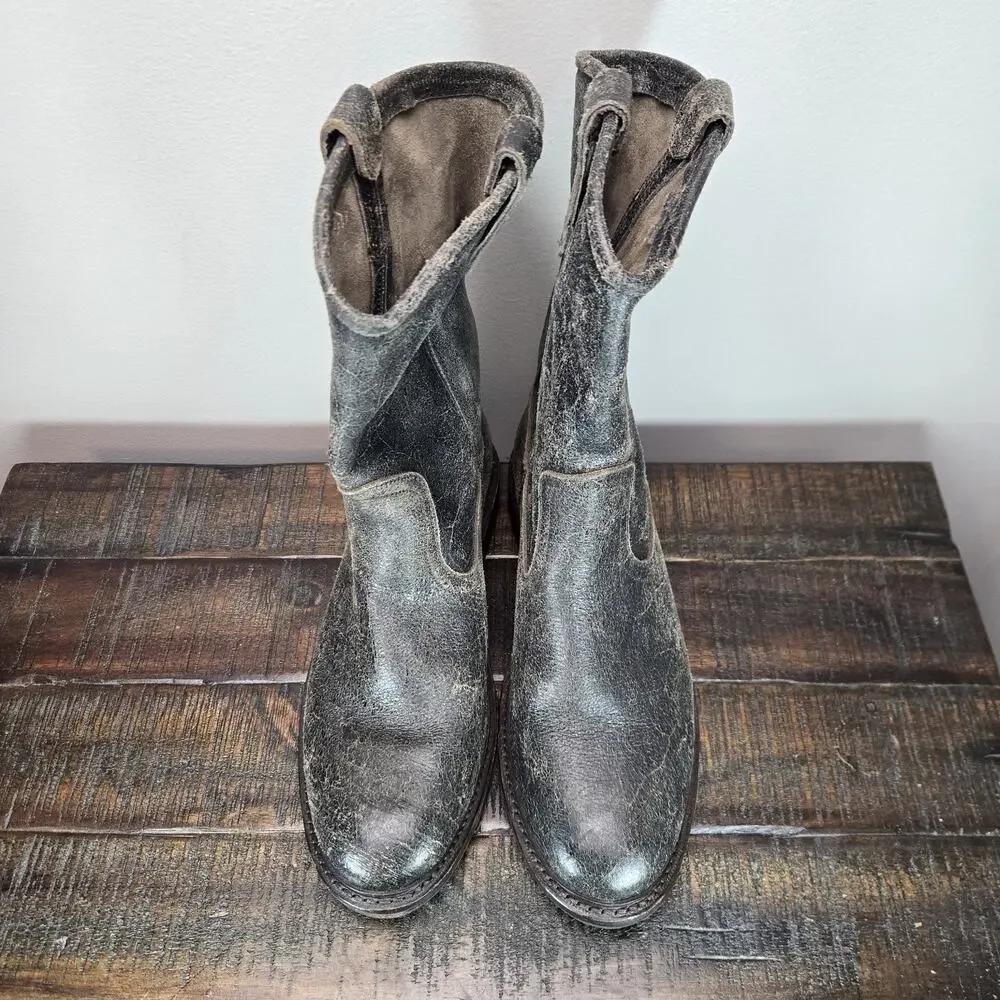 Allen Edmonds Dallas Roper Mens Size 9 D Leather Boots Husk Brown 7549